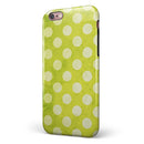 Lime Green and White Polkadots iPhone 6/6s or 6/6s Plus 2-Piece Hybrid INK-Fuzed Case
