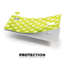Lime Green and White Polkadots - Premium Protective Decal Skin-Kit for the Apple Credit Card