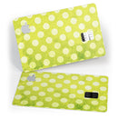 Lime Green and White Polkadots - Premium Protective Decal Skin-Kit for the Apple Credit Card