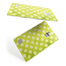 Lime Green and White Polkadots - Premium Protective Decal Skin-Kit for the Apple Credit Card
