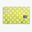 Lime Green and White Polkadots - Premium Protective Decal Skin-Kit for the Apple Credit Card