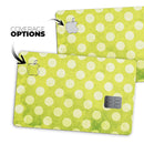Lime Green and White Polkadots - Premium Protective Decal Skin-Kit for the Apple Credit Card