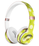Lime Green and White Polkadots Full-Body Skin Kit for the Beats by Dre Solo 3 Wireless Headphones