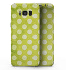 Lime Green and White Polkadots - Samsung Galaxy S8 Full-Body Skin Kit