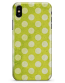 Lime Green and White Polkadots - iPhone X Clipit Case