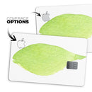 Lime Watercolor Leaf - Premium Protective Decal Skin-Kit for the Apple Credit Card