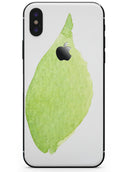 Lime Watercolor Leaf - iPhone X Skin-Kit