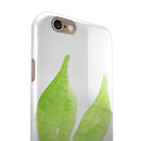 Lime Watercolor Leaves iPhone 6/6s or 6/6s Plus 2-Piece Hybrid INK-Fuzed Case