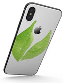 Lime Watercolor Leaves - iPhone X Skin-Kit
