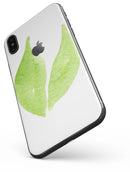 Lime Watercolor Leaves - iPhone X Skin-Kit