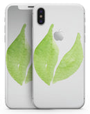 Lime Watercolor Leaves - iPhone X Skin-Kit