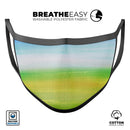 Lined 423 Absorbed Watercolor Texture - Made in USA Mouth Cover Unisex Anti-Dust Cotton Blend Reusable & Washable Face Mask with Adjustable Sizing for Adult or Child
