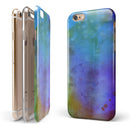 Lined 4453 Absorbed Watercolor Texture iPhone 6/6s or 6/6s Plus 2-Piece Hybrid INK-Fuzed Case