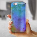 Lined 4453 Absorbed Watercolor Texture iPhone 6/6s or 6/6s Plus 2-Piece Hybrid INK-Fuzed Case