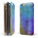 Lined 4453 Absorbed Watercolor Texture iPhone 6/6s or 6/6s Plus 2-Piece Hybrid INK-Fuzed Case