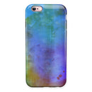 Lined 4453 Absorbed Watercolor Texture iPhone 6/6s or 6/6s Plus 2-Piece Hybrid INK-Fuzed Case