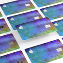 Lined 4453 Absorbed Watercolor Texture - Premium Protective Decal Skin-Kit for the Apple Credit Card