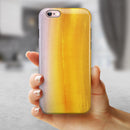Lined Gold 443 Absorbed Watercolor Texture iPhone 6/6s or 6/6s Plus 2-Piece Hybrid INK-Fuzed Case