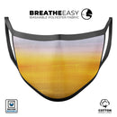 Lined Gold 443 Absorbed Watercolor Texture - Made in USA Mouth Cover Unisex Anti-Dust Cotton Blend Reusable & Washable Face Mask with Adjustable Sizing for Adult or Child