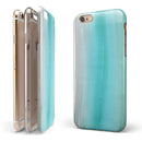 Lined Mint 9672 Absorbed Watercolor Texture iPhone 6/6s or 6/6s Plus 2-Piece Hybrid INK-Fuzed Case