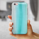 Lined Mint 9672 Absorbed Watercolor Texture iPhone 6/6s or 6/6s Plus 2-Piece Hybrid INK-Fuzed Case