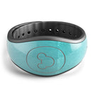 Lined Mint 9672 Absorbed Watercolor Texture - Decal Skin Wrap Kit for the Disney Magic Band