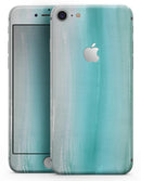 Lined Mint 9672 Absorbed Watercolor Texture - Skin-kit for the iPhone 8 or 8 Plus