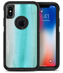 Lined Mint 9672 Absorbed Watercolor Texture - iPhone X OtterBox Case & Skin Kits