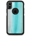 Lined Mint 9672 Absorbed Watercolor Texture - iPhone X OtterBox Case & Skin Kits