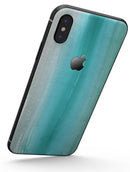Lined Mint 9672 Absorbed Watercolor Texture - iPhone X Skin-Kit