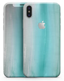 Lined Mint 9672 Absorbed Watercolor Texture - iPhone X Skin-Kit