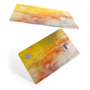 Lined Orange 1443 Absorbed Watercolor Texture - Premium Protective Decal Skin-Kit for the Apple Credit Card