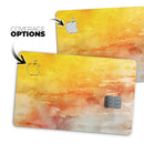 Lined Orange 1443 Absorbed Watercolor Texture - Premium Protective Decal Skin-Kit for the Apple Credit Card