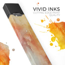 Lined Orange 1443 Absorbed Watercolor Texture - Premium Decal Protective Skin-Wrap Sticker compatible with the Juul Labs vaping device