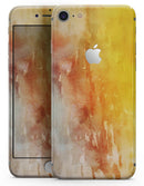Lined Orange 1443 Absorbed Watercolor Texture - Skin-kit for the iPhone 8 or 8 Plus