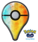 Lined Orange 443 Absorbed Watercolor Texture Pokémon GO Plus Vinyl Protective Decal Skin Kit