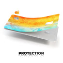 Lined Orange 443 Absorbed Watercolor Texture - Premium Protective Decal Skin-Kit for the Apple Credit Card