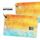 Lined Orange 443 Absorbed Watercolor Texture - Premium Protective Decal Skin-Kit for the Apple Credit Card