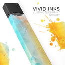 Lined Orange 443 Absorbed Watercolor Texture - Premium Decal Protective Skin-Wrap Sticker compatible with the Juul Labs vaping device