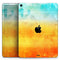 Lined Orange 443 Absorbed Watercolor Texture - Full Body Skin Decal for the Apple iPad Pro 12.9", 11", 10.5", 9.7", Air or Mini (All Models Available)