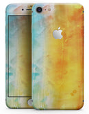 Lined Orange 443 Absorbed Watercolor Texture - Skin-kit for the iPhone 8 or 8 Plus
