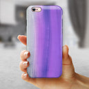 Lined Purple 443 Absorbed Watercolor Texture iPhone 6/6s or 6/6s Plus 2-Piece Hybrid INK-Fuzed Case