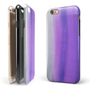 Lined Purple 443 Absorbed Watercolor Texture iPhone 6/6s or 6/6s Plus 2-Piece Hybrid INK-Fuzed Case