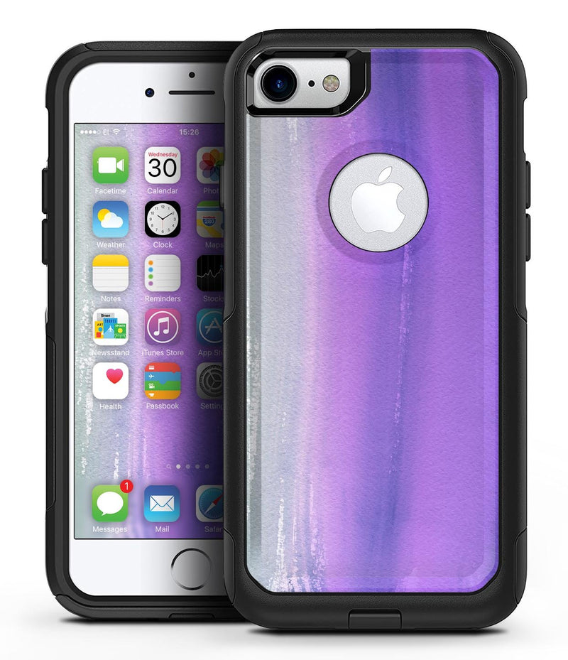 Lined Purple 443 Absorbed Watercolor Texture - iPhone 7 or 8 OtterBox Case & Skin Kits