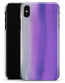 Lined Purple 443 Absorbed Watercolor Texture - iPhone X Clipit Case
