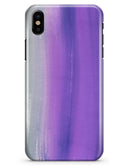 Lined Purple 443 Absorbed Watercolor Texture - iPhone X Clipit Case