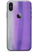 Lined Purple 443 Absorbed Watercolor Texture - iPhone X Skin-Kit