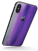 Lined Purple 443 Absorbed Watercolor Texture - iPhone X Skin-Kit