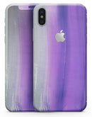 Lined Purple 443 Absorbed Watercolor Texture - iPhone X Skin-Kit