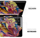 Liquid Abstract Paint V11 - Skin Decal Wrap Kit Compatible with the Apple MacBook Pro, Pro with Touch Bar or Air (11", 12", 13", 15" & 16" - All Versions Available)